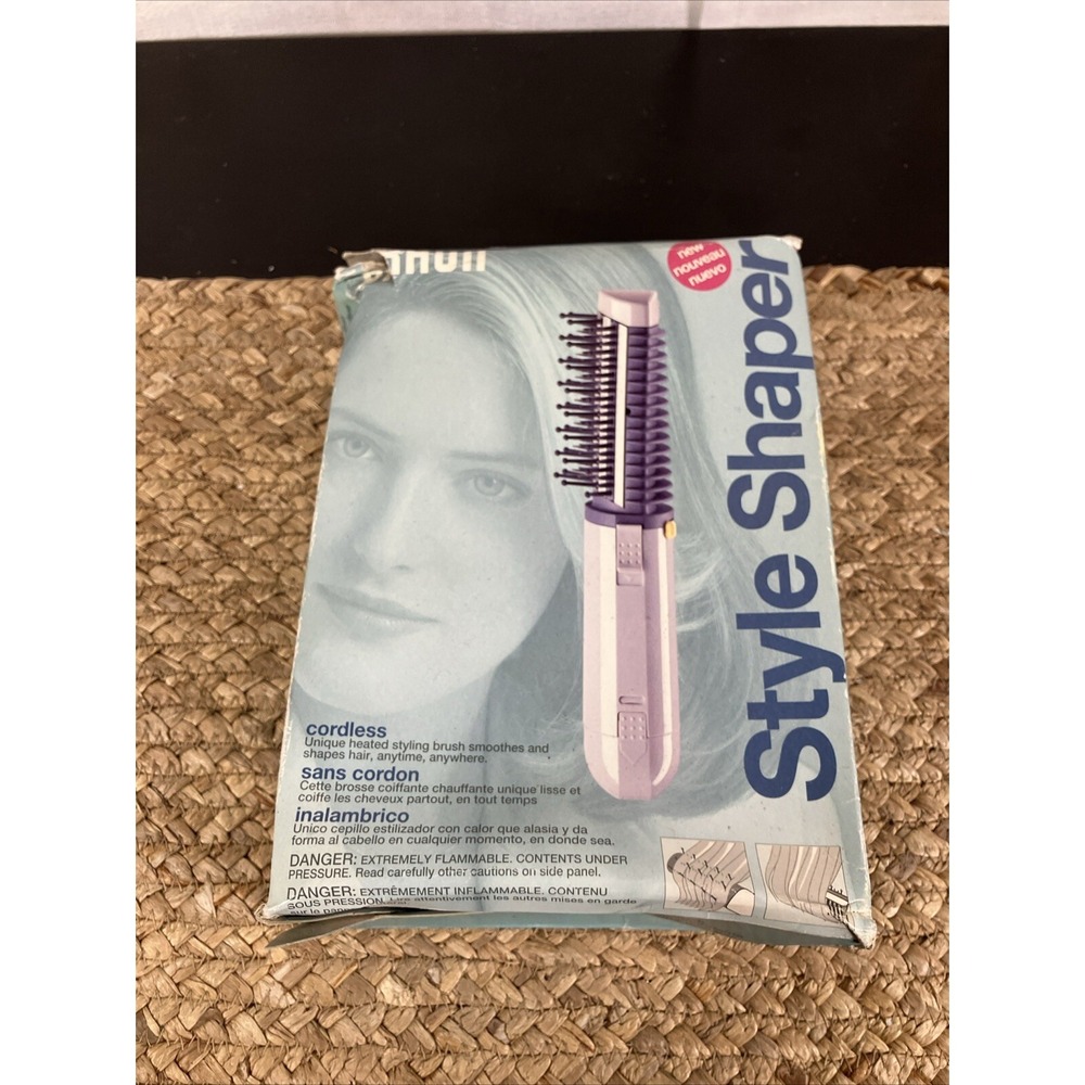Braun HS3‎ Cord-Free Style Shaper Compact Heated Hair Brush Energy Cell NOS